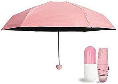 Foldable Mini Capsule Umbrella Pack of 1 (Multicolour) Foldable Mini Capsule Umbrella Pack of 1 (Multicolour)