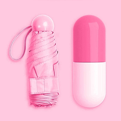 Foldable Mini Capsule Umbrella Pack of 1 (Multicolour) Foldable Mini Capsule Umbrella Pack of 1 (Multicolour)