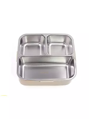 Fooddict Premium Stainless Steel Kids Lunch Box | 304 Grade Multi Compartment Chick (1120ml + 70ml)