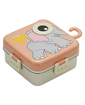 Fooddict Premium Stainless Steel Kids Lunch Box | 304 Grade Multi Compartment Tusky (1120ml + 70ml)