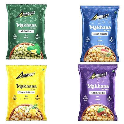 Fox Nut (Makhana) Roasted & flavoured - Smachoz Brand Fox Nut (Makhana) Roasted & flavoured - Smachoz Brand