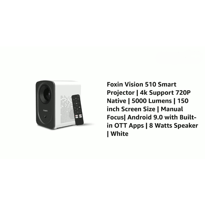 Foxin Smart LED Projector – Full HD Support | Smart Streaming | Home Entertainment