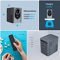 Foxin Vision 610 Smart LED Projector – Full HD Support | Smart Features | Home Entertainment