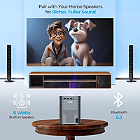 Foxin Vision 610 Smart LED Projector – Full HD Support | Smart Features | Home Entertainment