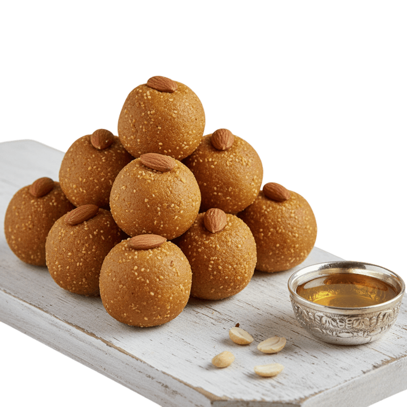 Foxtail Millet Laddu with Groundnut and Sesame Seed