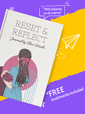 Reset & Reflect Edition (4-Month Guided Journal) Lady pink