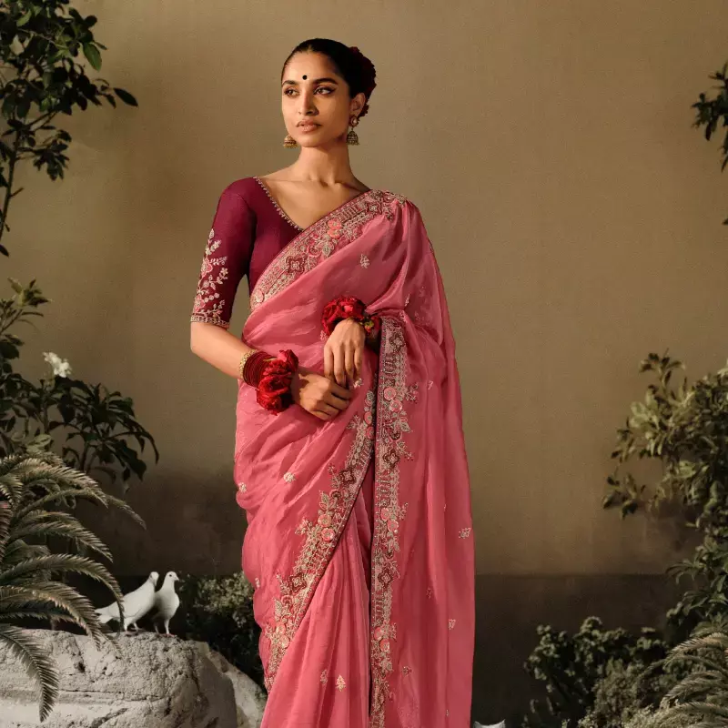 Pink Kanjeevaram Silk Saree