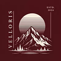 VELLORIS Signature Mountain Graphic T-Shirt – Maroon