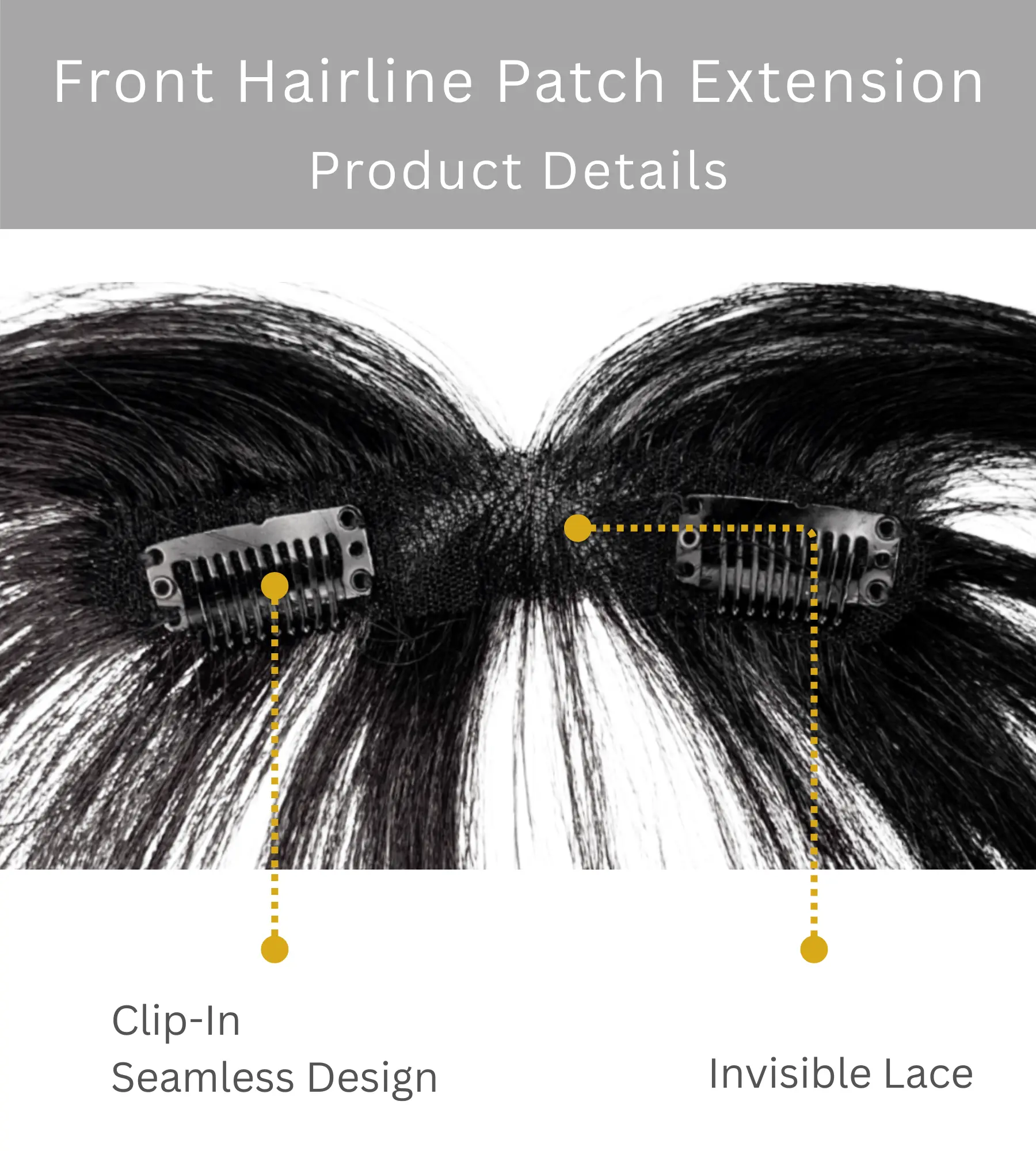 2 Clips Front Hairline Fringes