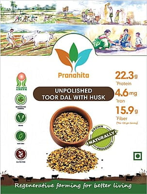 Organic Unpolished Toor Dal (With Husk)