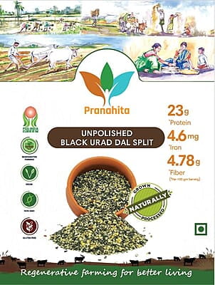 Organic Unpolished Black Urad Dal Split