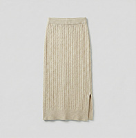 Cable Knit Midi Skirt