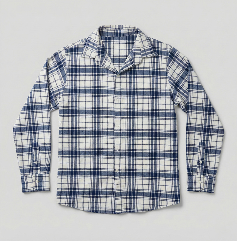 Blue Check Flannel Shirt