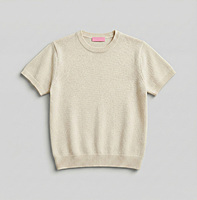 Cream Knit Sleeveless Vest