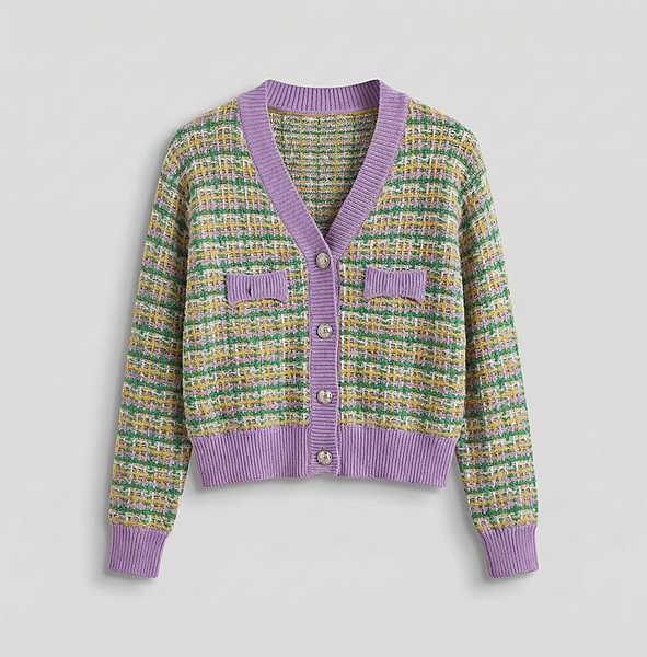 Multicolor Knit Cardigan