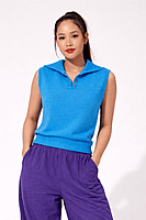 Cropped Hooded Knit Vest