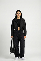 Cropped Hooded Lightweight Jacket