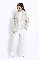 Sherpa-Lined Cropped Jacket