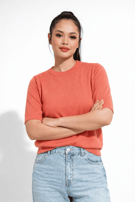 Short-Sleeve Knit Top