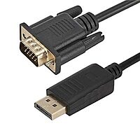 DisplayPort to VGA Adapter Converter Male to Male Gold-Plated Cord Cable For Monitor Projector Displays (1.5 Meter) DisplayPort to VGA Adapter Converter Male to Male Gold-Plated Cord Cable For Monitor Projector Displays (1.5 Meter)