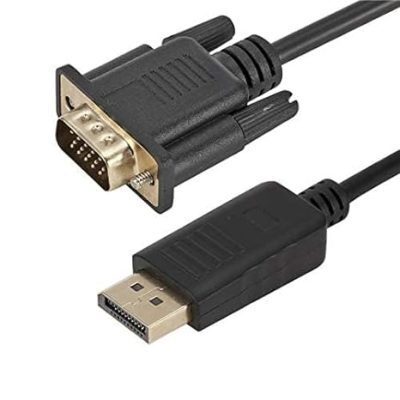DisplayPort to VGA Adapter Converter Male to Male Gold-Plated Cord Cable For Monitor Projector Displays (1.5 Meter) DisplayPort to VGA Adapter Converter Male to Male Gold-Plated Cord Cable For Monitor Projector Displays (1.5 Meter)