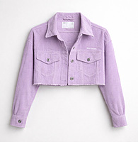 Cropped Corduroy Trucker Jacket