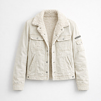 Sherpa-Lined Cropped Jacket