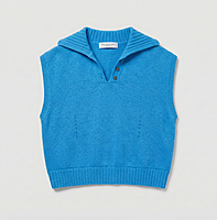 Cropped Hooded Knit Vest