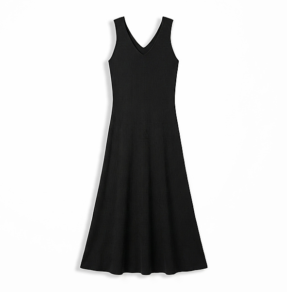 Obsidian Ribbed Bodycon Dress