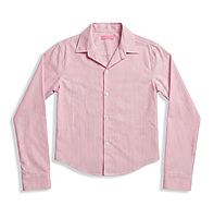 Pink Stripe Cropped Shirt