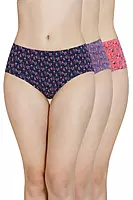 Amante Inner Elastic Waistband Hipster Panty (Pack of 3) -  43105 (Shipped Assorted)