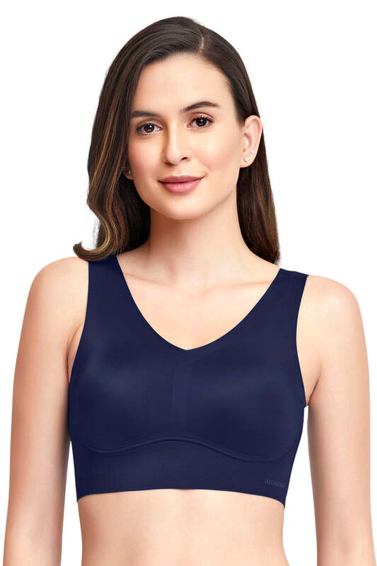 AMANTE Skins V-Neck Bra 83401 MIDNIGHT S