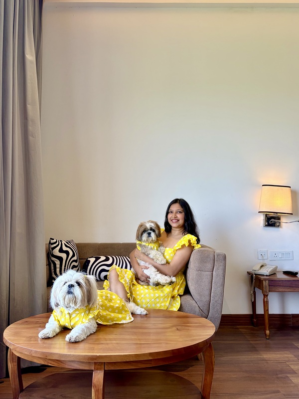 Yellow Polka Mom and Furbaby Twinning