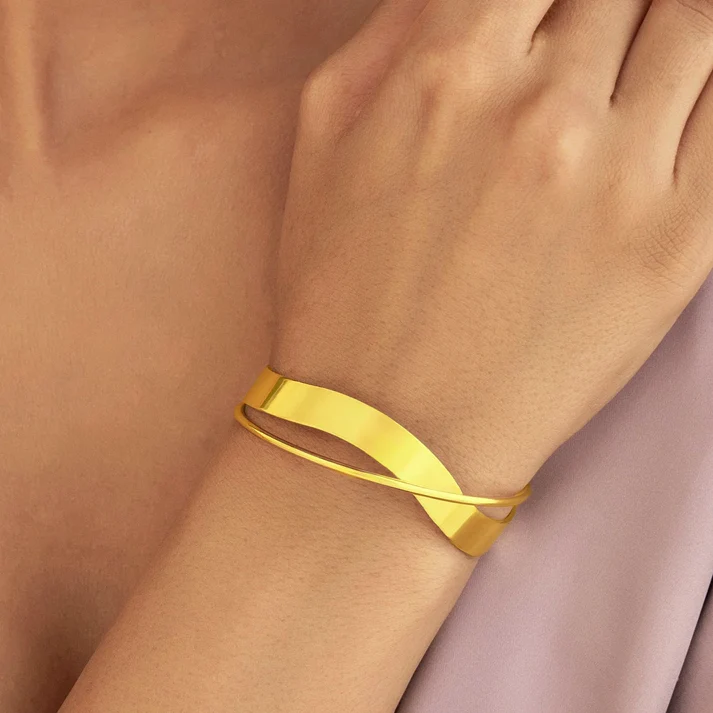 Anti-Tarnish Golden Bangle Bracelet