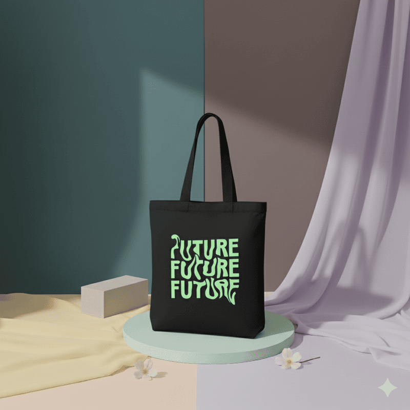 Future - Black - Medium Tote Bag