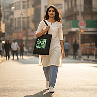 Future - Black - Medium Tote Bag