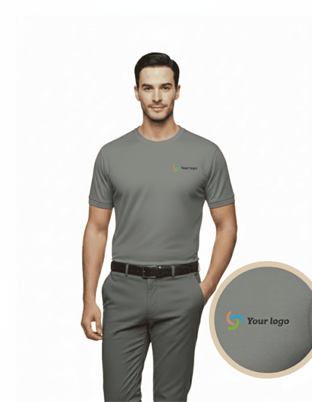 Men’s Solid Color Round Neck T-Shirt