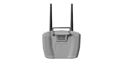 Top angle of the Skydroid G12 transmitter highlighting its dual-band antennas Top angle of the Skydroid G12 transmitter highlighting its dual-band antennas