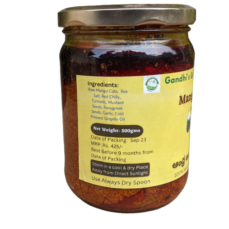 500gms Andhra Avakaya – Homemade - Authentic Andhra Mango Pickle