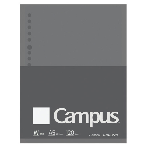 Kokuyo Loose Leaf Biz Plain A5 No G806W