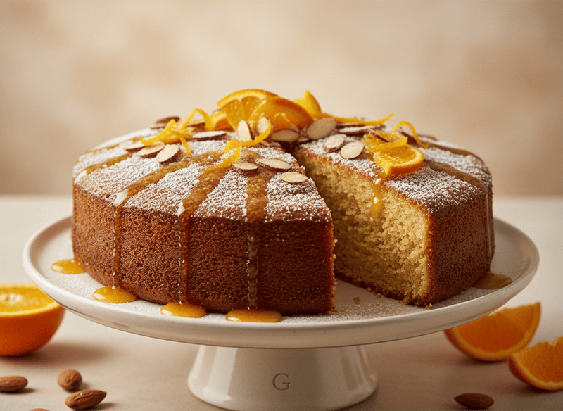 Orange almond cake