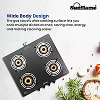 GAS STOVE SUN FLAME AURA 4B BK