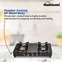 GAS STOVE SUN FLAME AURA 4B BK