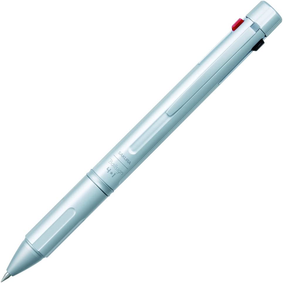 Sakura Ball Sign Premium 4+1 Multifunctional Pen Silver