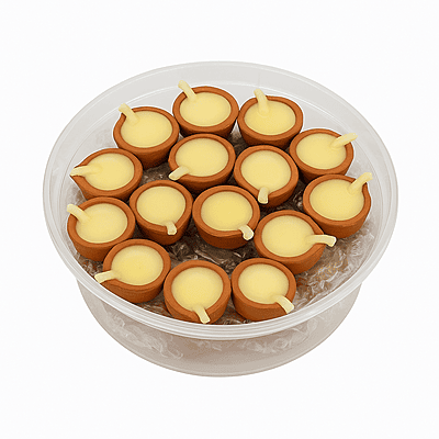 Ghee Diya – Pack of 36 Ready-to-Use Clay Lamps
