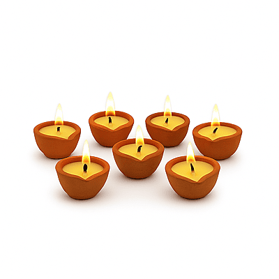 Ghee Diya – Pack of 36 Ready-to-Use Clay Lamps