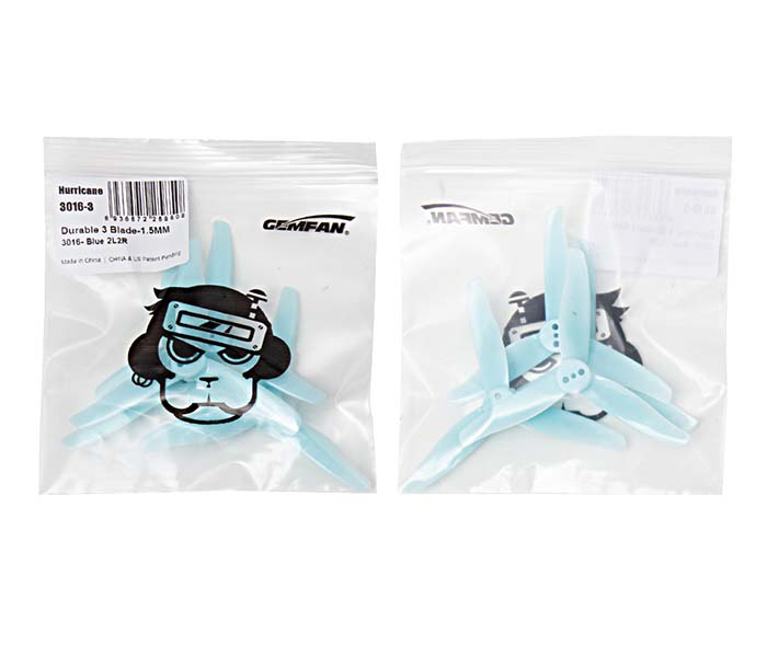 Gemfan 3016 Hurricane 2L2R Multi-Pack - Professional 3-Blade FPV Racing Propeller Set