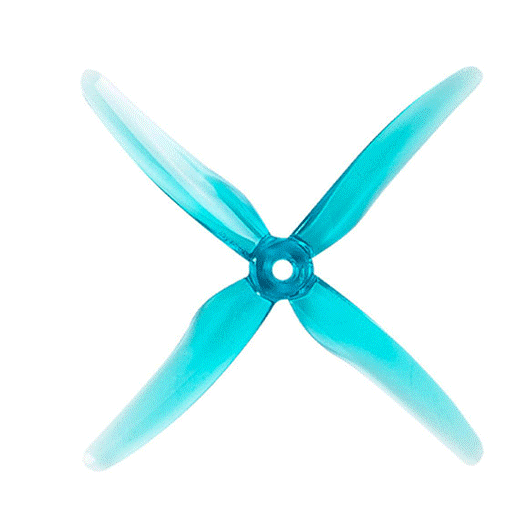 Gemfan 51455 GMFN-PROP-697 - Clear Blue Precision Balanced 4-Blade Prop