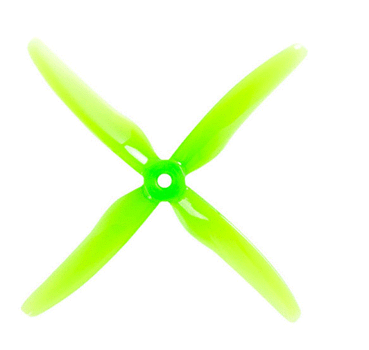 Gemfan 51455 GMFN-PROP-694 - Green High Visibility 4-Blade Racing Prop