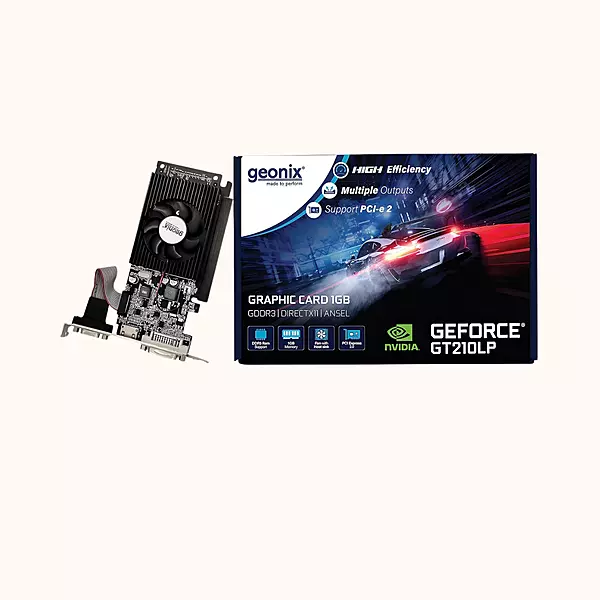 GEONIX GeForce Graphics Card, 1GB DDR3, VGA/HDMI/DVI, GT-210LP